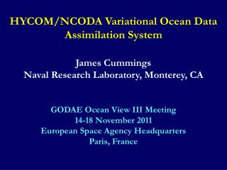 HYCOM/NCODA Variational Ocean Data Assimilation System