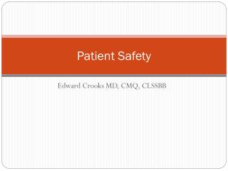 Patient Safety