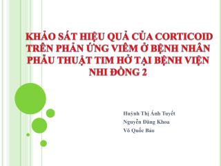 Huỳnh Thị Ánh Tuyết Nguyễn Đăng Khoa Võ Quốc Bảo
