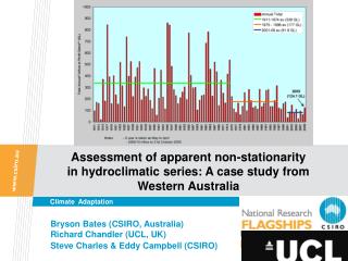 Bryson Bates (CSIRO, Australia) Richard Chandler (UCL, UK) Steve Charles &amp; Eddy Campbell (CSIRO)