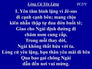 Lòng Cứ Yên Lặng