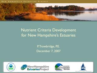 Nutrient Criteria Development for New Hampshire’s Estuaries