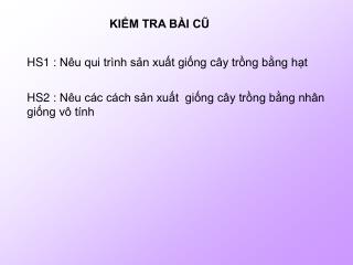 KIỂM TRA BÀI CŨ