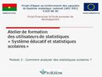 Module 3 : Comment analyser des statistiques scolaires