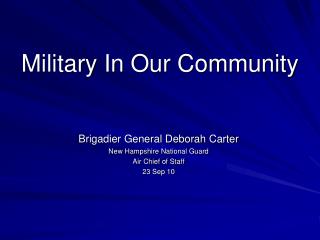 Military In Our Community