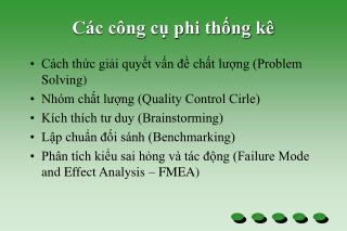 Các công cụ phi thống kê