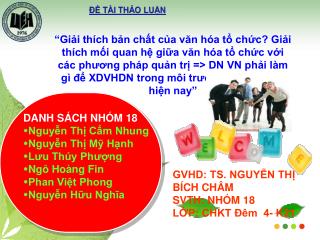 ĐỀ TÀI THẢO LUẬN