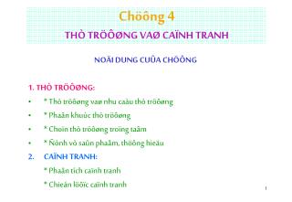 Chöông 4 THÒ TRÖÔØNG VAØ CAÏNH TRANH