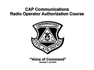 CAP Communications Radio Operator Authorization Course