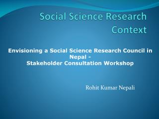 Social Science Research Context