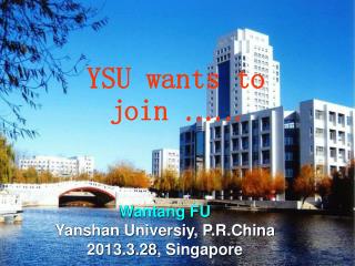 YSU wants to join ……