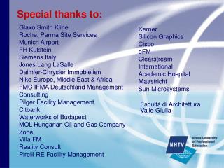 Special thanks to: