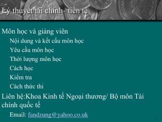 Lý thuyết tài chính- tiền tệ