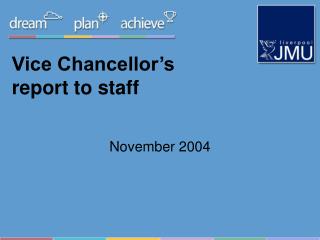 Vice Chancellor’s report to staff