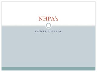 NHPA’s