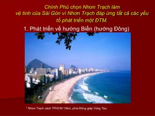 1. Phát triển về hướng Biển (hướng Đông)