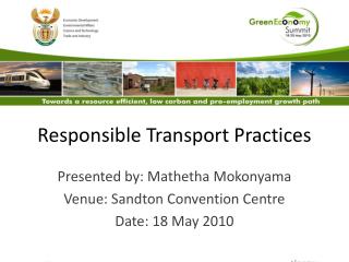 Responsible Transport Practices