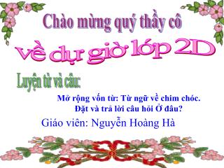 Giáo viên: Nguyễn Hoàng Hà