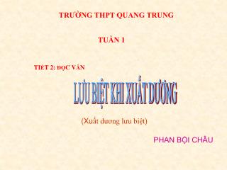 (Xu ất dương lưu biệt )