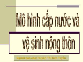 Mô hình cấp nước và vệ sinh nông thôn