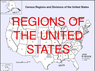 REGIONS OF THE UNITED STATES