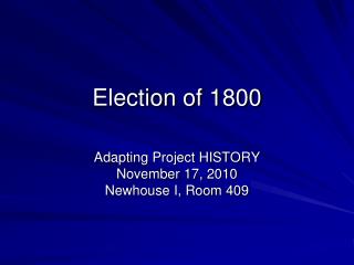 Election of 1800