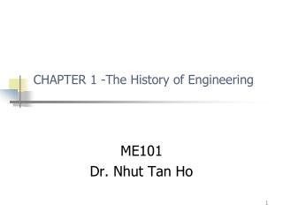 CHAPTER 1 -The History of Engineering