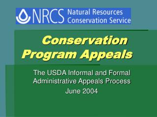 Conservation Program Appeals