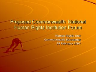 Proposed Commonwealth National Human Rights Institution Forum