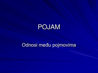 POJAM