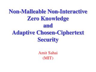 Non-Malleable Non-Interactive Zero Knowledge and Adaptive Chosen-Ciphertext Security