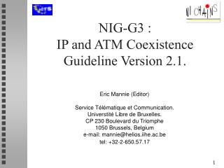 NIG-G3 : IP and ATM Coexistence Guideline Version 2.1.