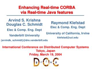 Enhancing Real-time CORBA via Real-time Java features