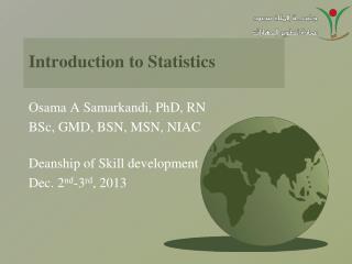 Introduction to Statistics