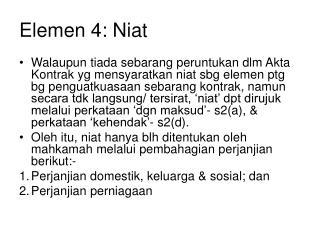 Elemen 4: Niat