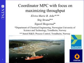 Coordinator MPC with focus on maximizing throughput