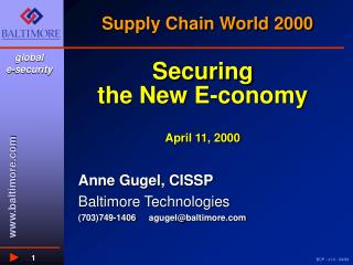 Securing the New E-conomy April 11, 2000