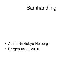 Samhandling