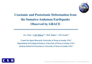 Coseismic and Postseismic Deformation from the Sumatra-Andaman Earthquake Observed by GRACE