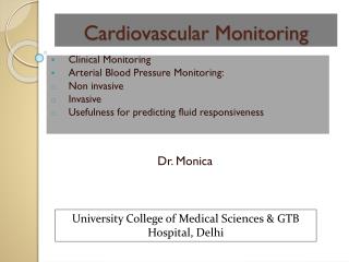 Cardiovascular Monitoring