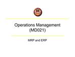 Operations Management MD021