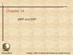 MRP and ERP