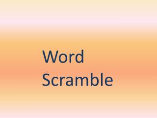 Word Scramble