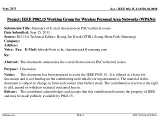 Project: IEEE P802.15 Working Group for Wireless Personal Area Networks (WPANs)