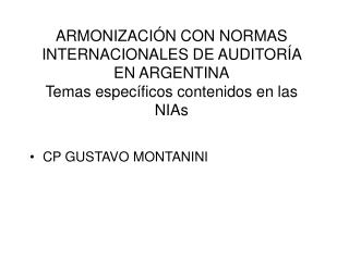 CP GUSTAVO MONTANINI