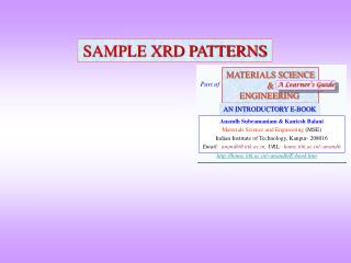 SAMPLE XRD PATTERNS