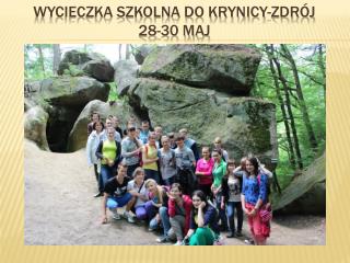 WYCIECZKA SZKOLNA DO KRYNICY-ZDRÓJ 28-30 maj