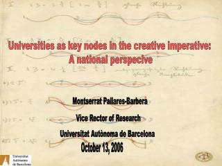 Universities as key nodes in the creative imperative: A national perspecive