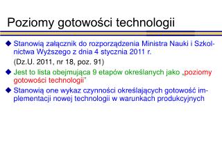 Poziomy gotowości technologii