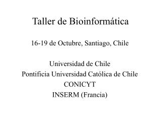 Taller de Bioinformática